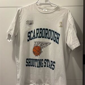 OVO White Scarborough Shooting Stars Tee. | Size small feels like a medium